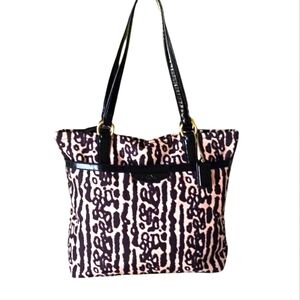 Coach F31901 Signature Leopard Print Handbag Black Tote SHOPPER Bag